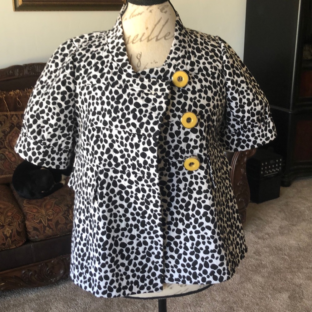 Black and white Ivy Jane jacket.